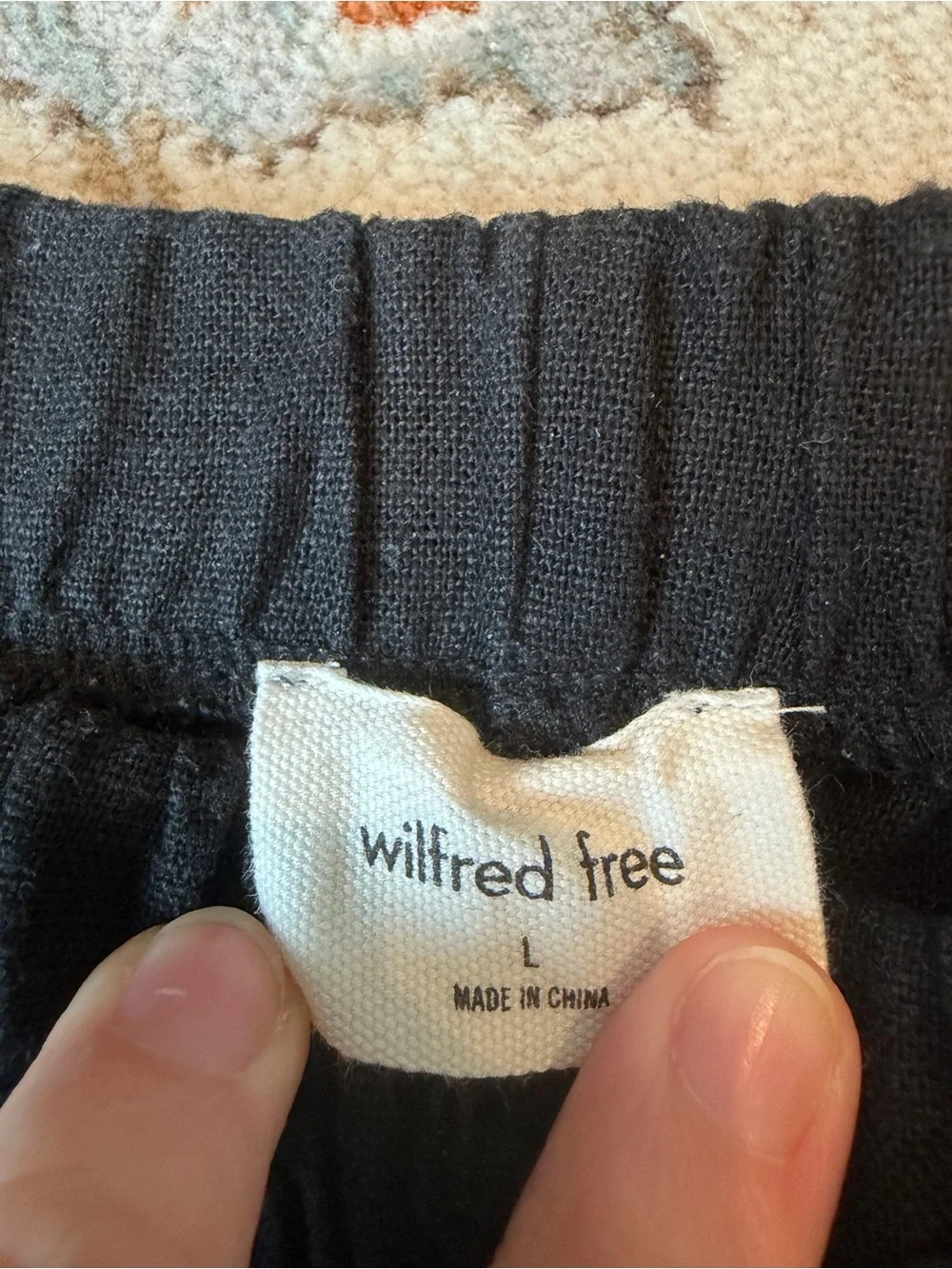 Wilfred Free Lodge Black Linen Pants